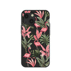 Black Flamingo Party iPhone 13 Mini Case