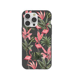 Black Flamingo Party iPhone 14 Pro Max Case