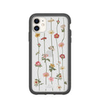 Clear Floral Vines iPhone 11 Case With Black Ridge