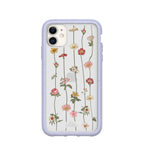 Clear Floral Vines iPhone 11 Case With Lavender Ridge