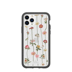 Clear Floral Vines iPhone 11 Pro Case With Black Ridge