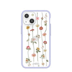 Clear Floral Vines iPhone 13 Mini Case With Lavender Ridge
