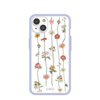 Clear Floral Vines iPhone 14 Case With Lavender Ridge