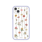 Clear Floral Vines iPhone 14 Plus Case With Lavender Ridge