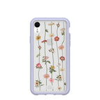 Clear Floral Vines iPhone XR Case With Lavender Ridge