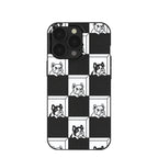 Black Frenchie Checkers iPhone 13 Pro Case