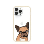 Clear Frenchie Portrait iPhone 13 Pro Max Case With London Fog Ridge