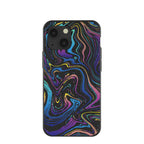 Black Galaxy Swirls iPhone 13 Mini Case