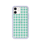 Clear Green Gingham iPhone 12/ iPhone 12 Pro Case With Lavender Ridge