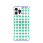 Clear Green Gingham iPhone 13 Pro Max Case With Lavender Ridge