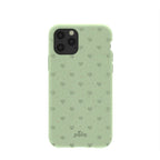 Sage Green Hearts iPhone 11 Pro Case