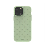 Sage Green Hearts iPhone 13 Pro Max Case