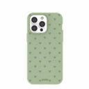 Coque iPhone 14 Pro Max Sage Green Hearts
