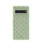 Sage Green Hearts Google Pixel 7 Case