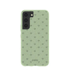 Sage Green Hearts Samsung Galaxy S22 Case