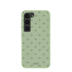 Sage Green Hearts Samsung Galaxy S23 Case