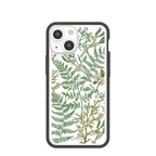 Clear Herbarium iPhone 13 Mini Case With Black Ridge