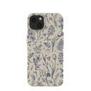 Coque pour iPhone 13 London Fog Indigo Bouquet