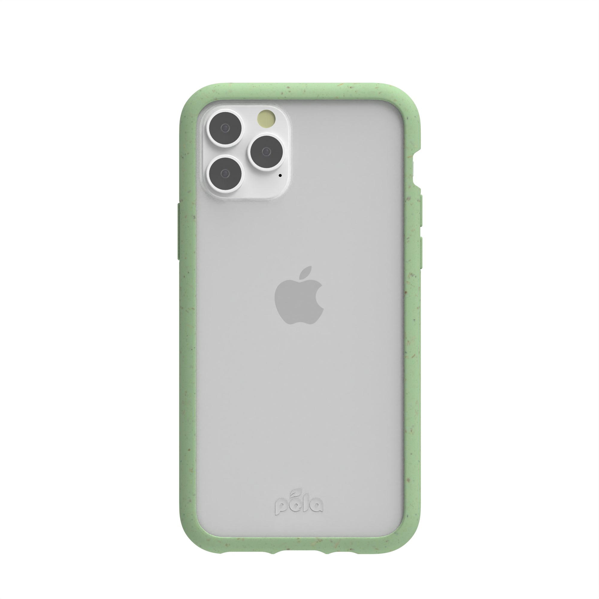 Clear iPhone 11 Pro Max Case with Sage Green Ridge Pela Case