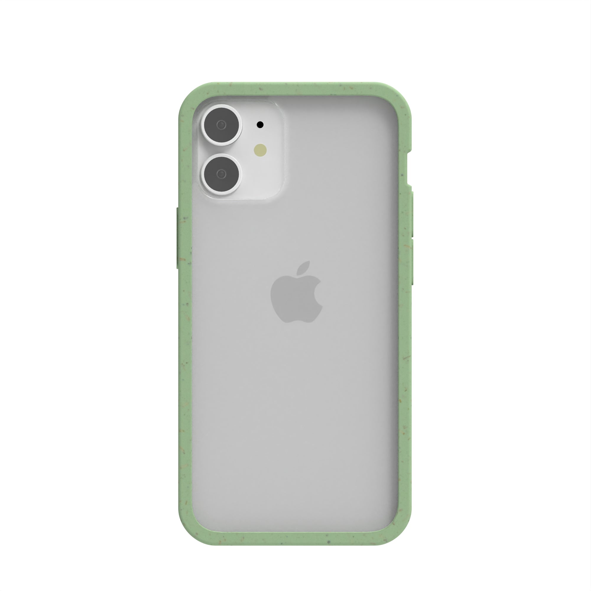 Clear iPhone 12 Mini Case with Sage Green Ridge – Pela Case