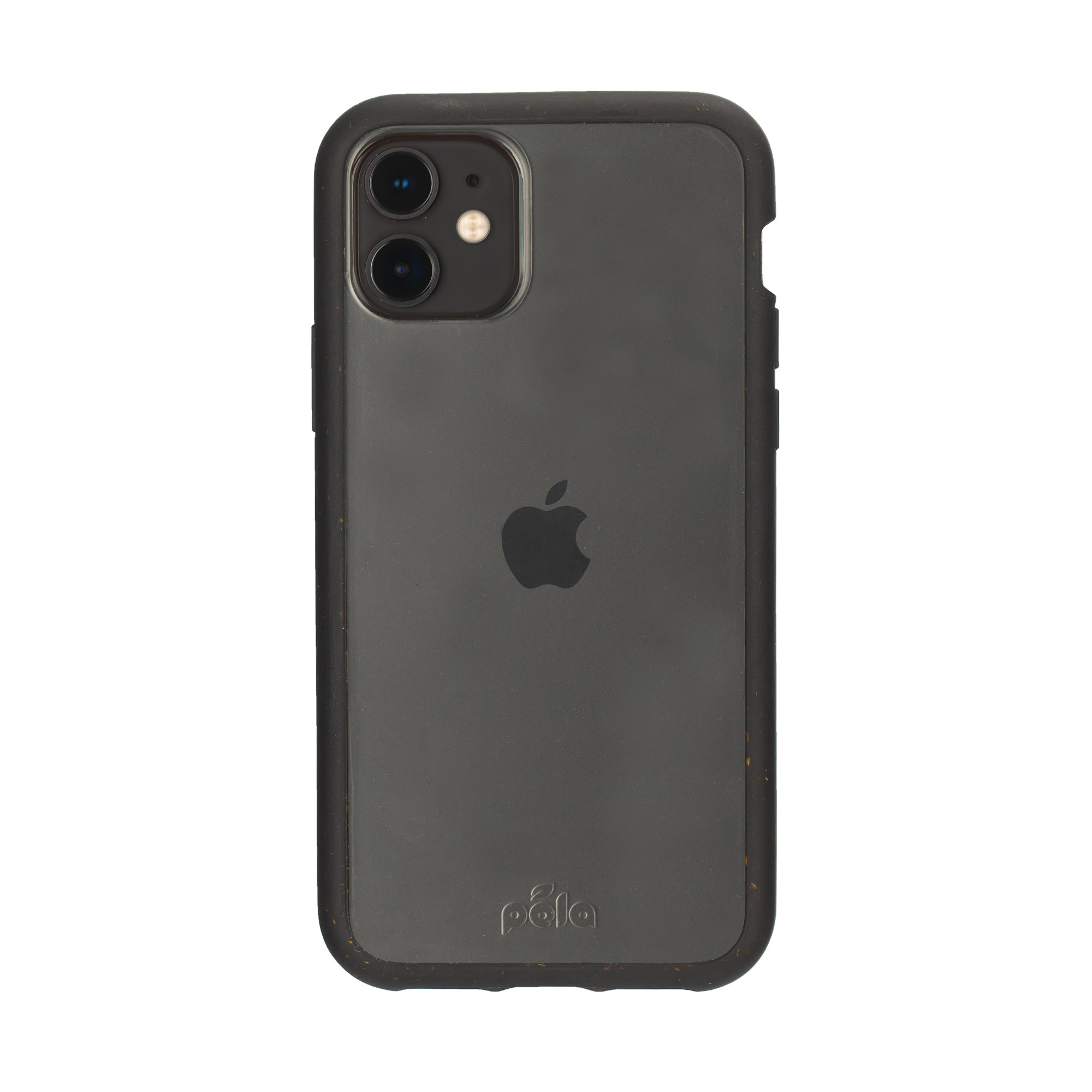 Clear iPhone 11 Case with Black Ridge Pela Case