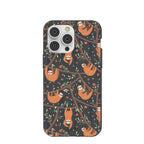 Black Jungle Sloths iPhone 14 Pro Max Case