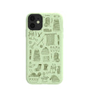 Coque tricotée vert sauge pour iPhone 11