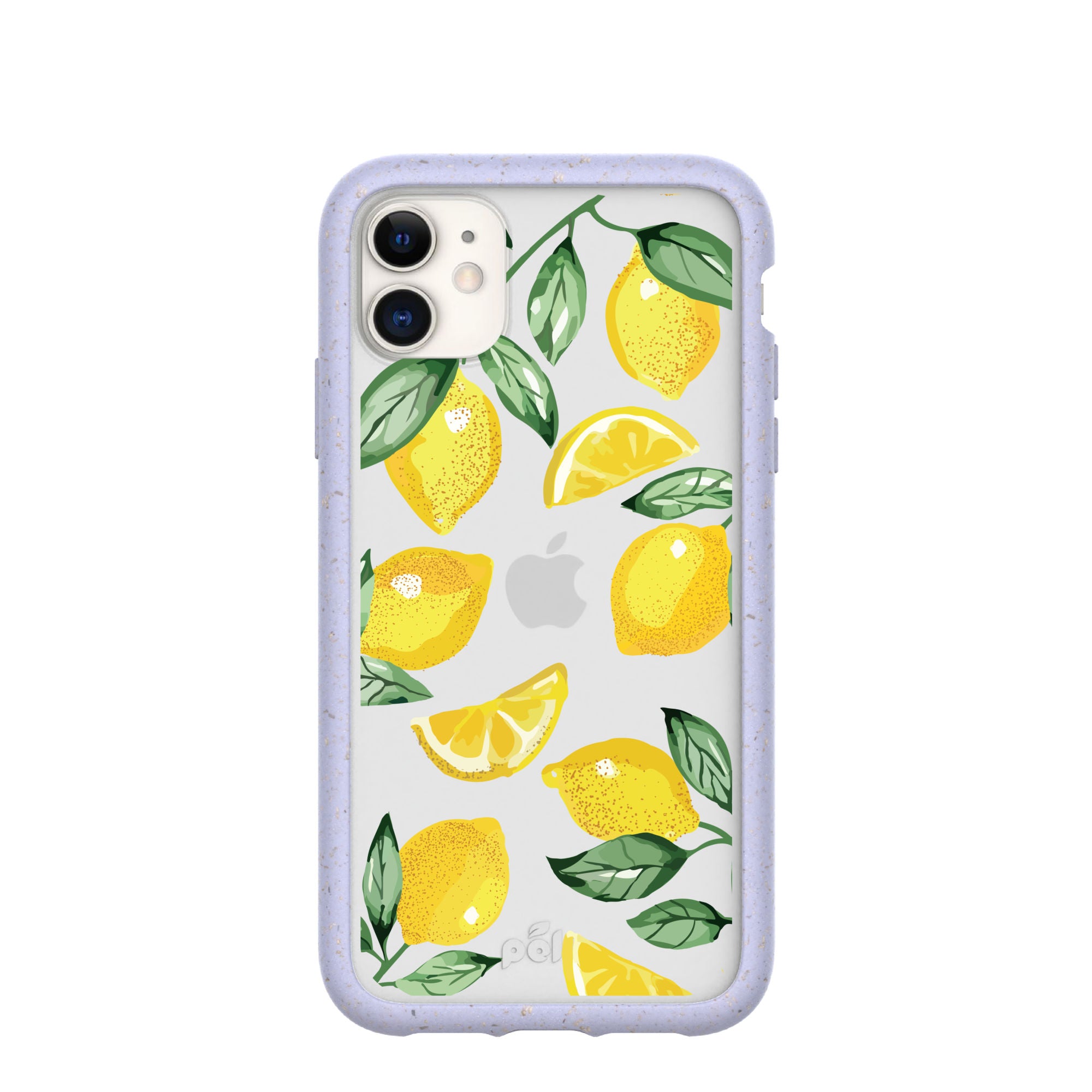 Clear Lemon Fizz iPhone 11 Case With Lavender Ridge Pela Case