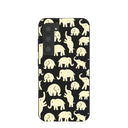 Coque Samsung Galaxy S23 Motif Petits Éléphants Noirs