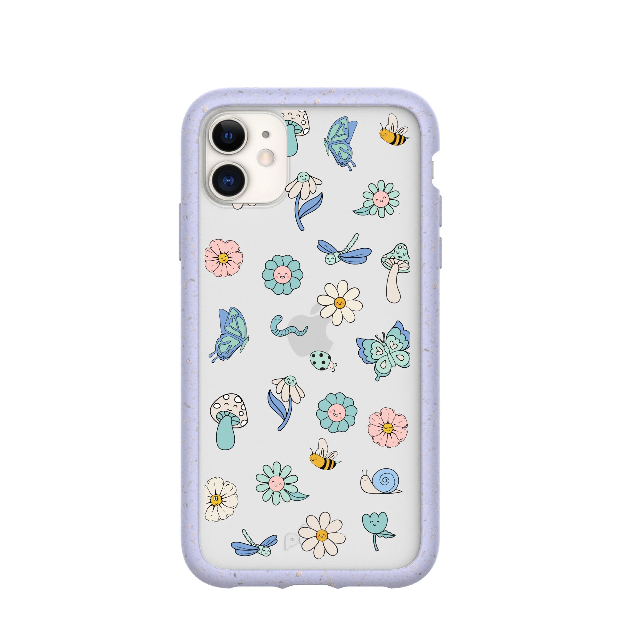 Clear Little Friends iPhone 11 Case With Lavender Ridge Pela Case