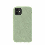 Sage Green Lushy Leaves iPhone 11 Case