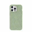 Coque iPhone 15 Pro Max à motif feuilles luxuriantes vert sauge