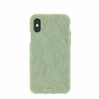 Sage Green Lushy Leaves iPhone X Case