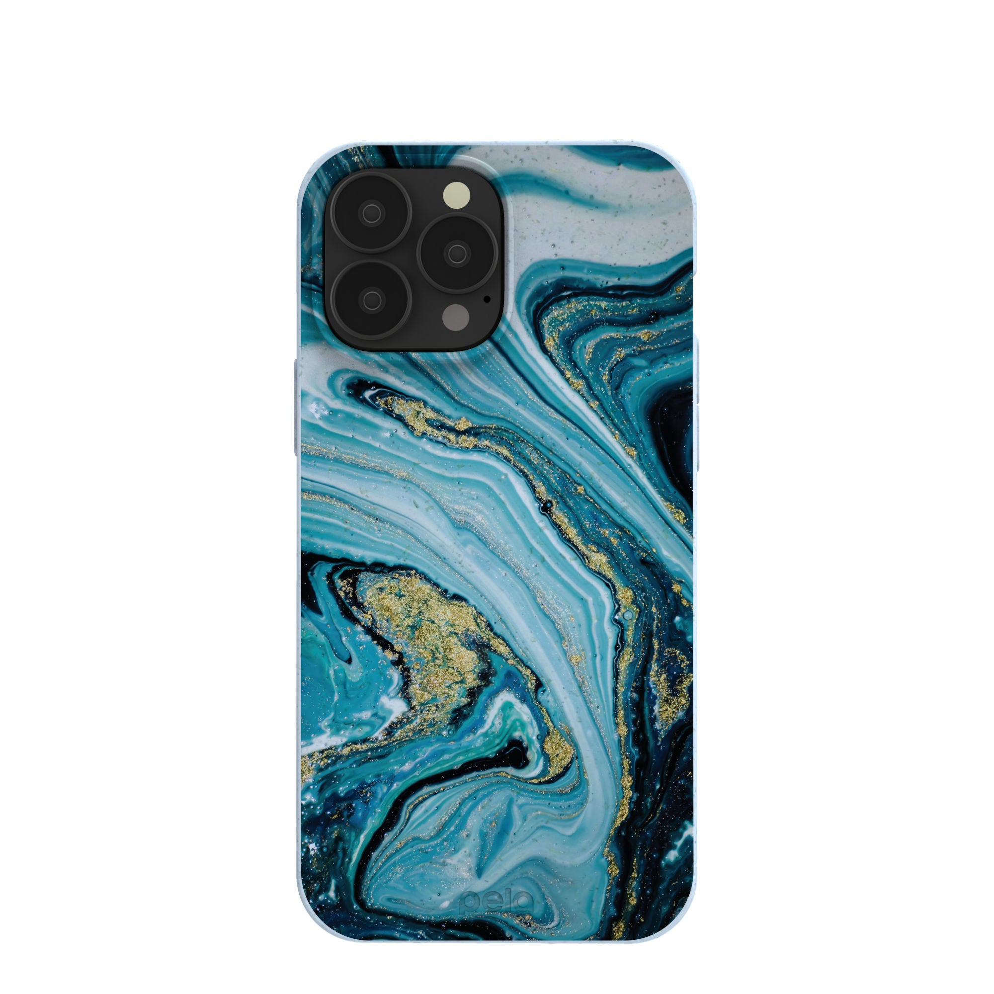 Powder Blue Marble iPhone 13 Pro Max Case Pela Case