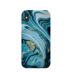Powder Blue Marble iPhone X Case