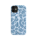 Powder Blue Melting Faces iPhone 11 Case