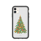 Clear Merry and Bright iPhone 11 Case With Black Ridge