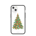 Clear Merry and Bright iPhone 13 Case With Black Ridge