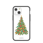 Clear Merry and Bright iPhone 13 Mini Case With Black Ridge