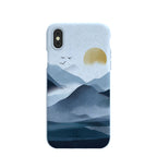 Powder Blue Misty Mountains iPhone X Case