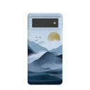 Coque Google Pixel 6 bleu poudre Misty Mountains