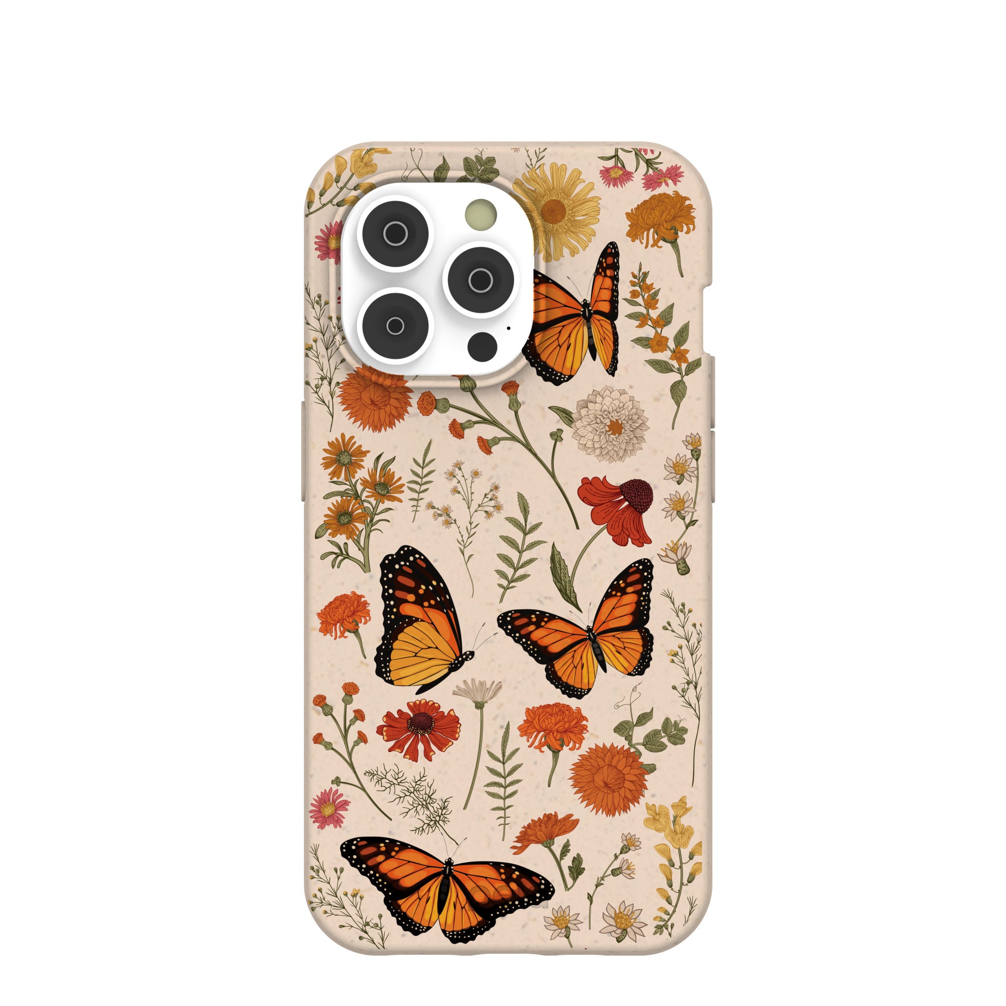 Seashell Monarch Butterfly iPhone 14 Pro Case Pela Case