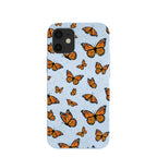 Powder Blue Monarchs in flight iPhone 12 Mini Case