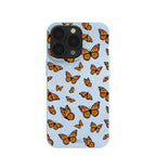 Powder Blue Monarchs in flight iPhone 13 Pro Case