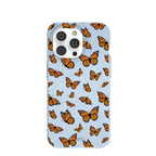 Powder Blue Monarchs in flight iPhone 14 Pro Case