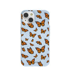 Powder Blue Monarchs in flight iPhone 14 Case