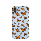 Powder Blue Monarchs in flight iPhone X Case