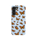 Powder Blue Monarchs in flight Samsung Galaxy S22 Case