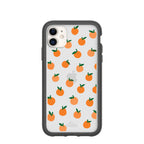 Clear Oranges iPhone 11 Case With Black Ridge