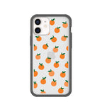Clear Oranges iPhone 12 Mini Case With Black Ridge